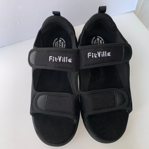 Fit-Ville Recovery Sandals Arch Support Comfort Slides Mens...